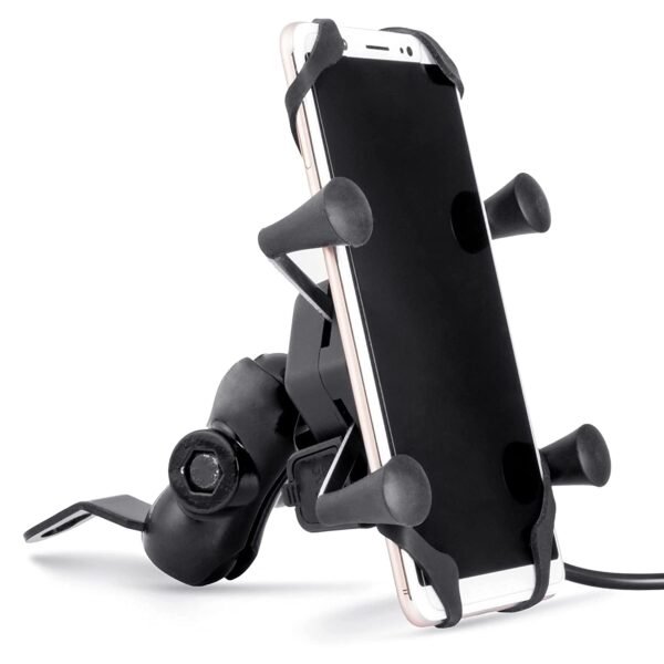 Bike Mobile Holder Charger & Phone Holder Bike Mobile Holder Version 2 for All Bikes Scooters (5V-2A Black) Genuine Accessories - Image 3