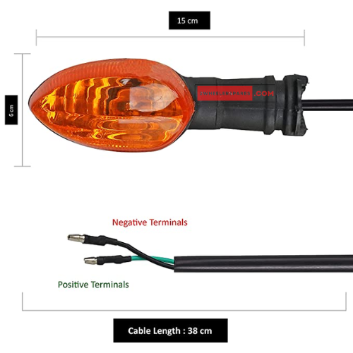 Yamaha FZ Front Left Indicator Assembly Amber Lens (Pack of 1) Genuine Indicators