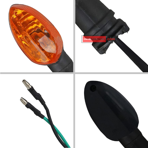 Yamaha FZ Front Left Indicator Assembly Amber Lens (Pack of 1) Genuine Indicators