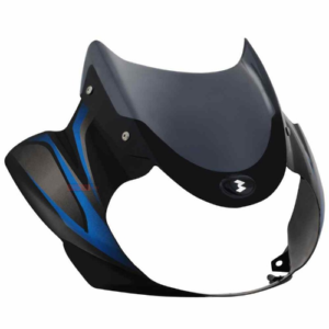 Bajaj Discover 125 Headlight Visor Black - Blue SAI Genuine Visor (3D Type)