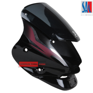 Platina Headlight Visor Black With Majenta Sticker SAI Genuine Visor