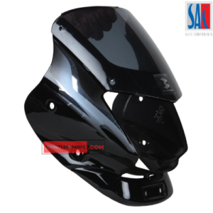 Platina Headlight Visor Black With Silver Sticker SAI Genuine Visor