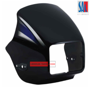 Splendor Plus Headlight Visor Black With Blue Sticker SAI Genuine Visor