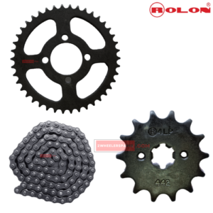 Platina 100 ES Chain Sprocket Kit (Self Start) Rolon Genuine Parts