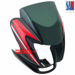 Passion Pro Headlight Visor Analog Model Black With Red Sticker Genuine Headlight Visor