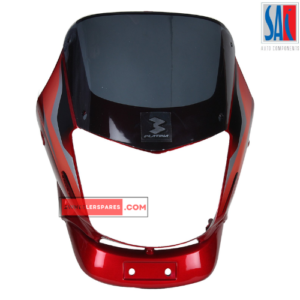 Platina Headlight Visor Red With Silver Sticker Genuine Headlight Visor