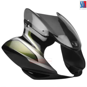 Bajaj Discover 150 Headlight Visor Black - Green SAI Genuine Visor (3D Type)