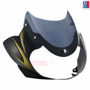 Bajaj Discover 100 Headlight Visor Black - Green SAI Genuine Visor (3D Type)