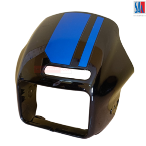 Splendor Xtec Headlight Visor Black - Blue SAI Genuine Visor