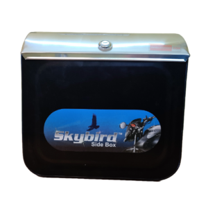 Metal Luggage Side Box-Black (for All Bikes) with Frame and Fitment Clamp Genuine Box