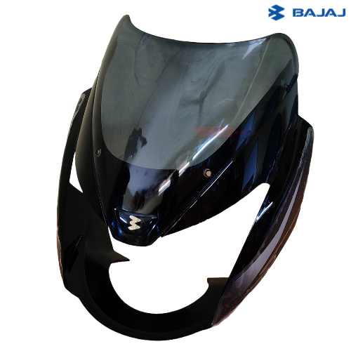 Pulsar Headlight Visor Grey with Sticker (NM 01) Bajaj Genuine Parts