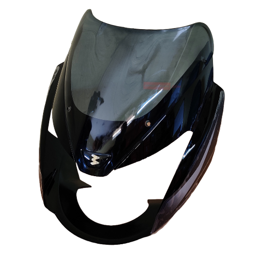 Pulsar Headlight Visor Black with Grey Sticker (Type 1) Bajaj Genuine Parts