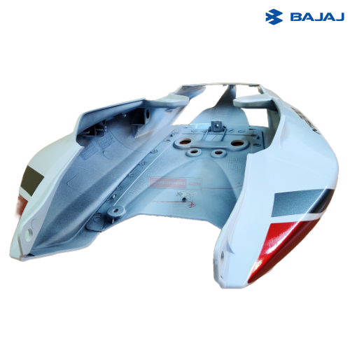 Pulsar NS200 Rear Cowl Pearl Met White Bajaj Genuine Parts
