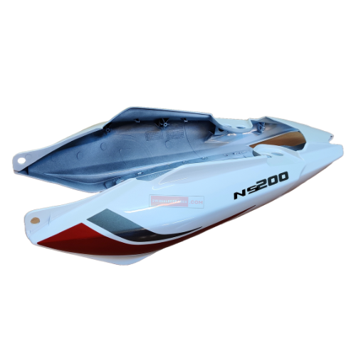 Pulsar NS200 Rear Cowl Pearl Met White Bajaj Genuine Parts