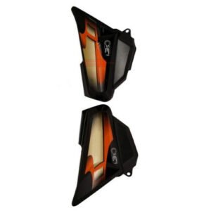 HF Deluxe BS6 Side Cowl Black With Golden Sticker Genuine Side Cowl