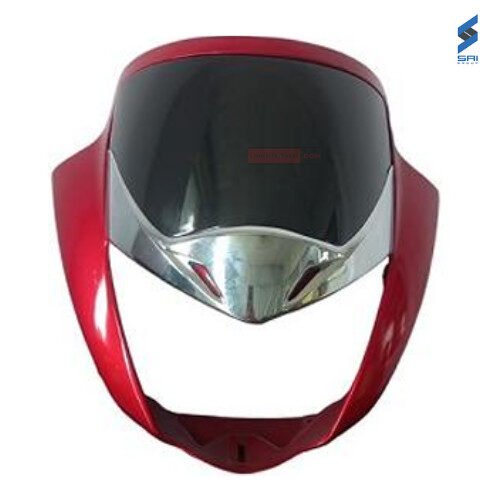 Unicorn BS6 Headlight Visor Candy Red With Garnish Genuine Visor
