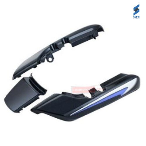 Splendor Plus Rear Cowl Black With Blue Sticker Genuine Rear Cowl
