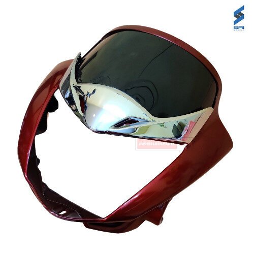 Unicorn BS6 Headlight Visor Candy Red With Garnish Genuine Visor