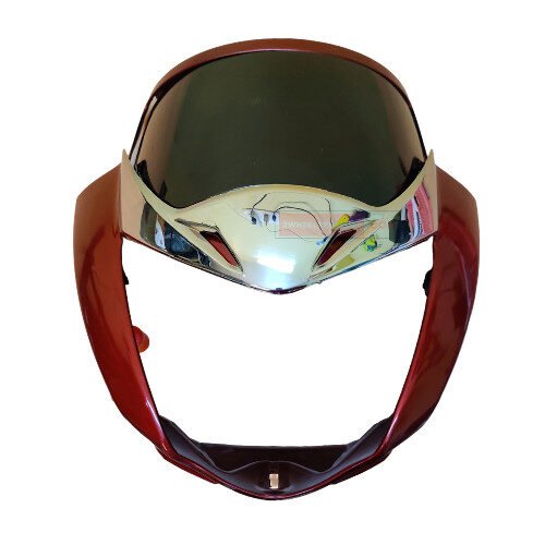 Unicorn BS6 Headlight Visor Candy Red With Garnish Genuine Visor