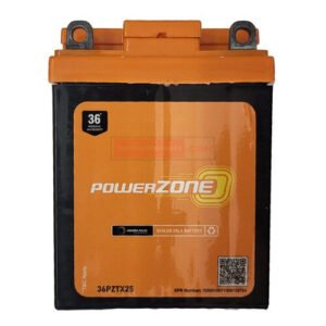 X25 Battery 2 Wheeler Battery - 36PZTX25 (AUC-PZ-36PZTX25) Genuine Powerzone Battery
